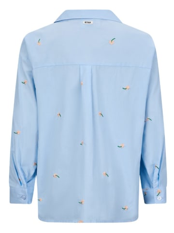 Retour Blouse "Patty" lichtblauw