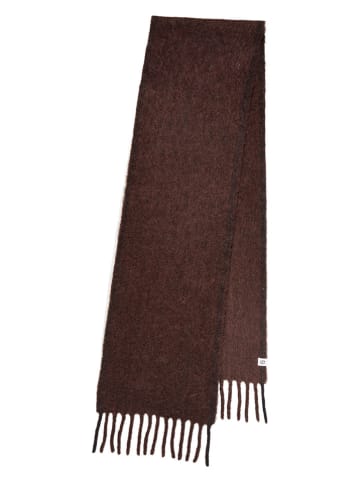 Becksöndergaard Woll-Schal "Solid Yuta" in Braun - (L)210 x (B)26 cm