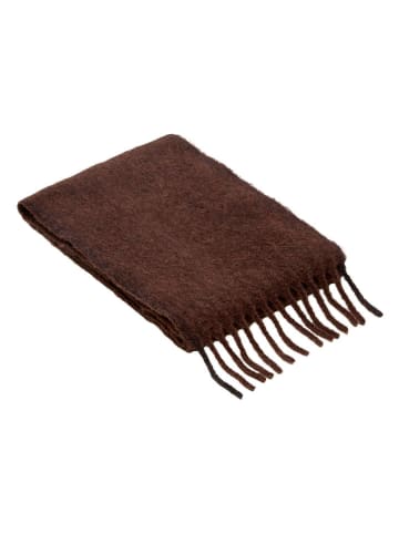 Becksöndergaard Woll-Schal "Solid Yuta" in Braun - (L)210 x (B)26 cm