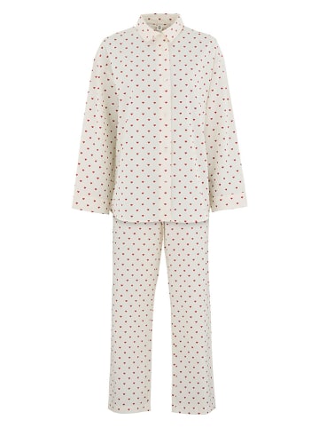 Becksöndergaard Pyjama in Creme/ Rot