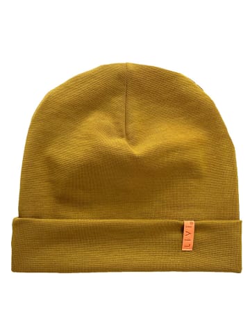 LiVi Rippbeanie "Curry" in Hellbraun