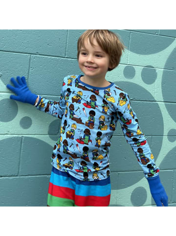 Småfolk Longsleeve "Kinderen" blauw/meerkleurig