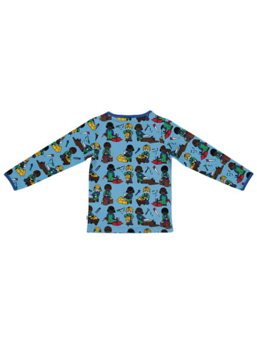 Småfolk Longsleeve "Kinderen" blauw/meerkleurig