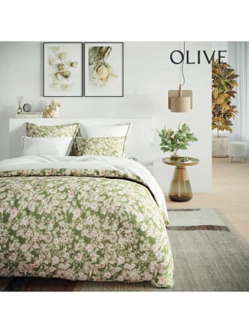 Passion dElly Bettwäsche-Set "Olive" in Grün/ Rosa