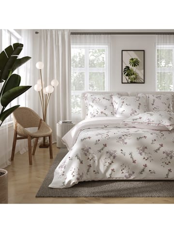 Passion dElly Perkal beddengoedset "Millie" wit/lichtroze