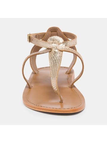 CALANK Leren sandalen goudkleurig