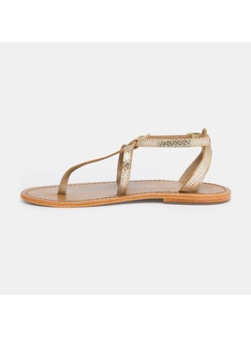 CALANK Leren sandalen goudkleurig