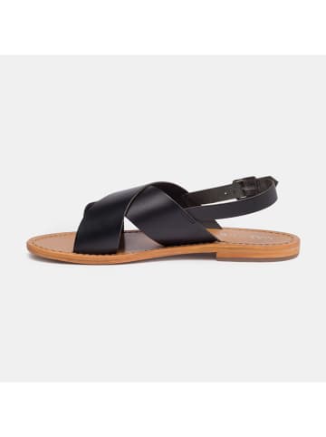 CALANK Leder-Sandalen in Schwarz