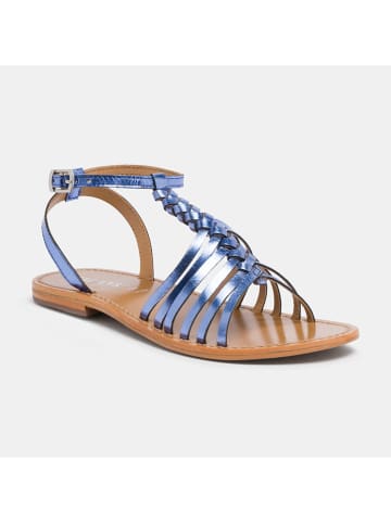 CALANK Leder-Sandalen in Blau