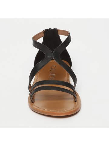 CALANK Leder-Sandalen in Schwarz