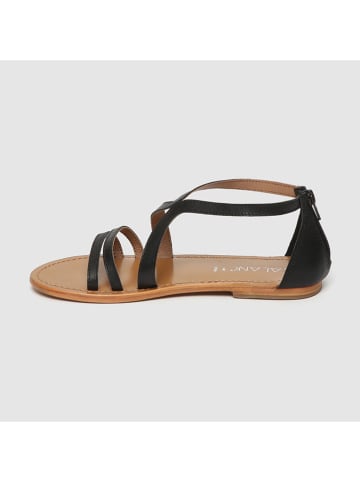 CALANK Leder-Sandalen in Schwarz