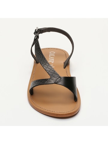 CALANK Leder-Sandalen in Schwarz