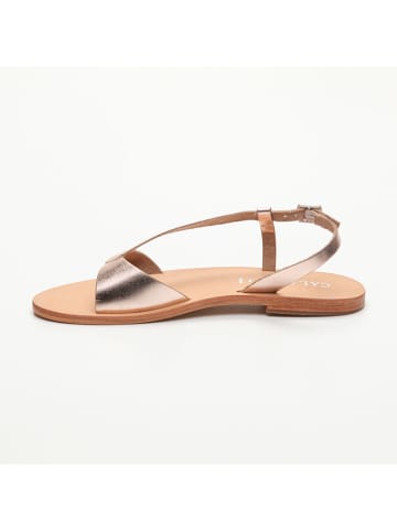 CALANK Leren sandalen roségoudkleurig