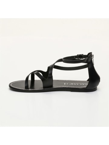 CALANK Leder-Sandalen in Schwarz