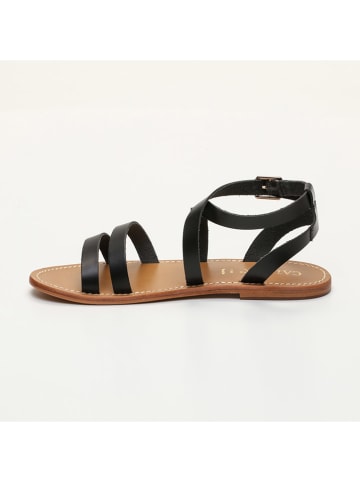 CALANK Leder-Sandalen in Schwarz