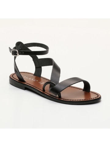 CALANK Leder-Sandalen in Schwarz
