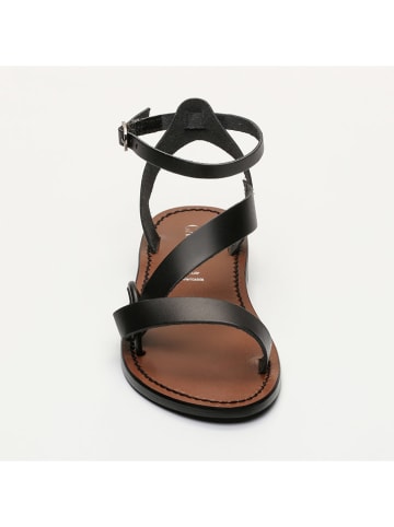 CALANK Leder-Sandalen in Schwarz