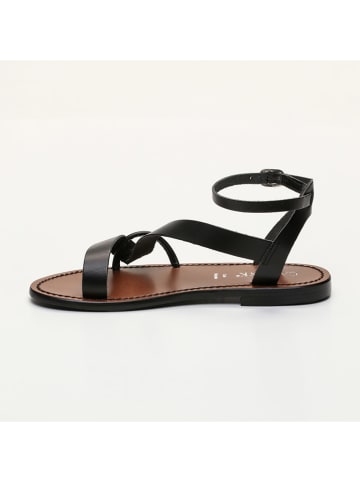 CALANK Leder-Sandalen in Schwarz