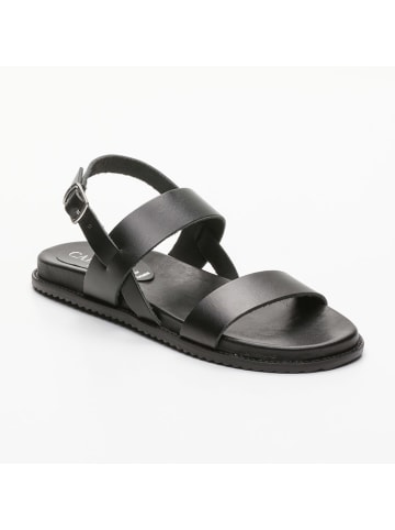 CALANK Leder-Sandalen in Schwarz