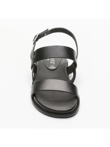 CALANK Leder-Sandalen in Schwarz