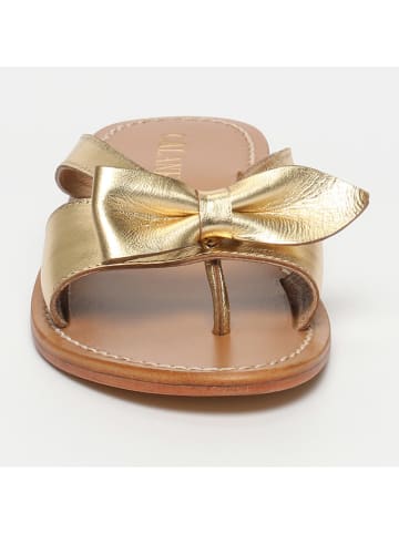 CALANK Leder-Zehentrenner in Gold