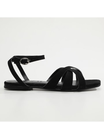 CALANK Leder-Sandalen in Schwarz