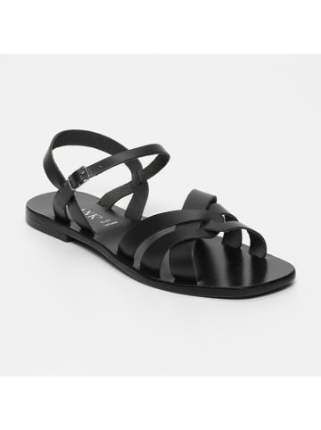 CALANK Leder-Sandalen in Schwarz