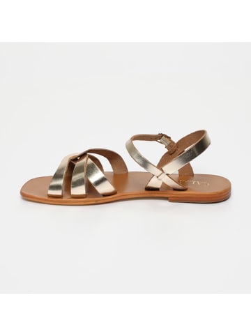 CALANK Leren sandalen goudkleurig