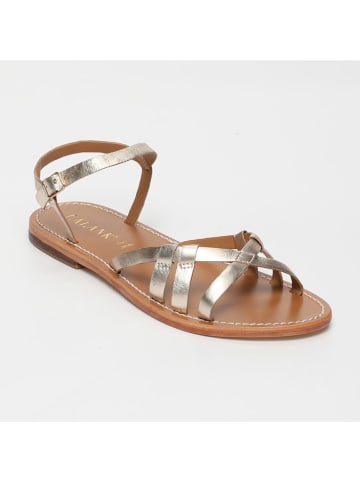 CALANK Leder-Sandalen in Silber