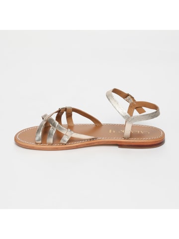 CALANK Leder-Sandalen in Silber