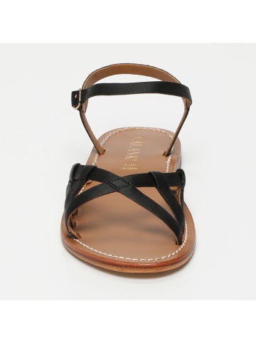 CALANK Leder-Sandalen in Schwarz