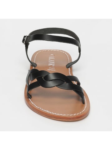 CALANK Leder-Sandalen in Schwarz
