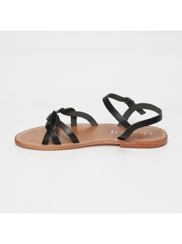 CALANK Leder-Sandalen in Schwarz