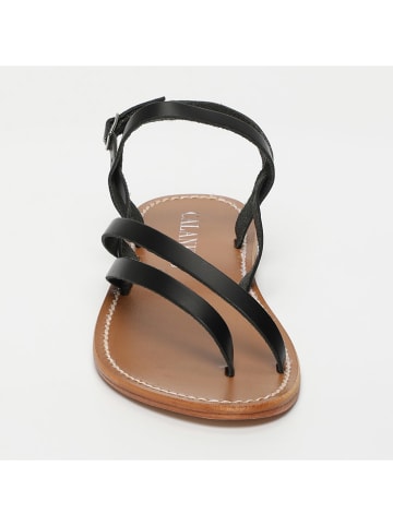 CALANK Leder-Sandalen in Schwarz