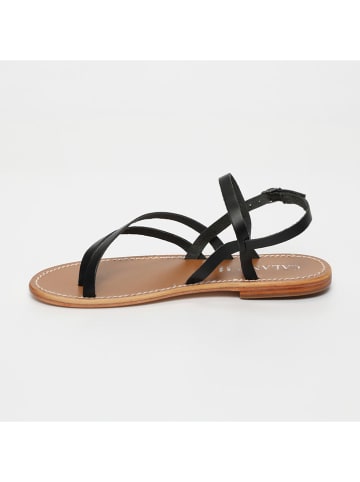 CALANK Leder-Sandalen in Schwarz