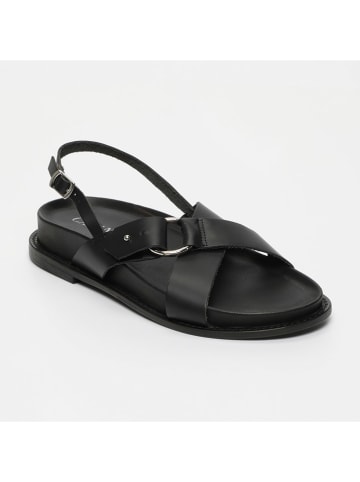 CALANK Leder-Sandalen in Schwarz