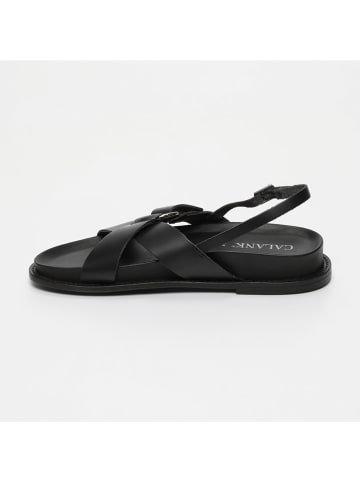 CALANK Leder-Sandalen in Schwarz