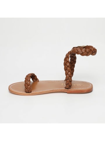 CALANK Leder-Sandalen in Hellbraun