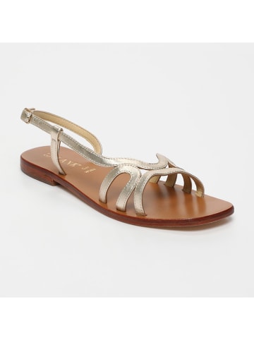 CALANK Leder-Sandalen in Silber