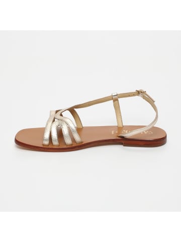 CALANK Leder-Sandalen in Silber