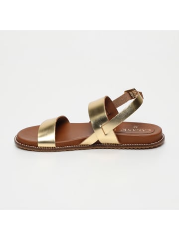 CALANK Leren sandalen goudkleurig