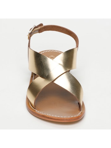 CALANK Leren sandalen goudkleurig