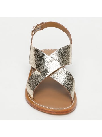 CALANK Leren sandalen goudkleurig