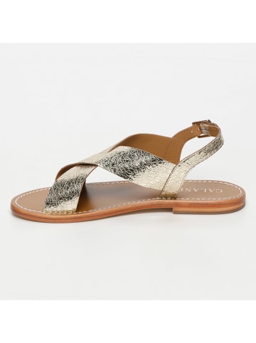 CALANK Leren sandalen goudkleurig