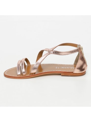 CALANK Leder-Sandalen in Rosegold