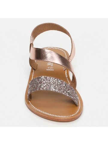 CALANK Leren sandalen roségoudkleurig