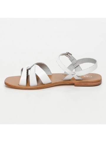 CALANK Leder-Sandalen in Weiß