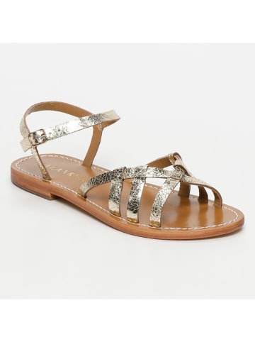 CALANK Leren sandalen goudkleurig