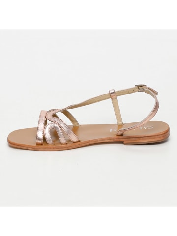 CALANK Leder-Sandalen in Rosegold