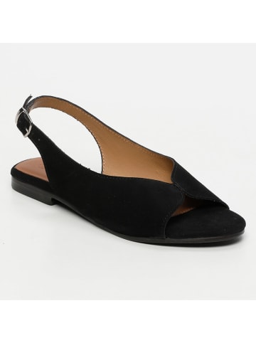 CALANK Leder-Sandalen in Schwarz
